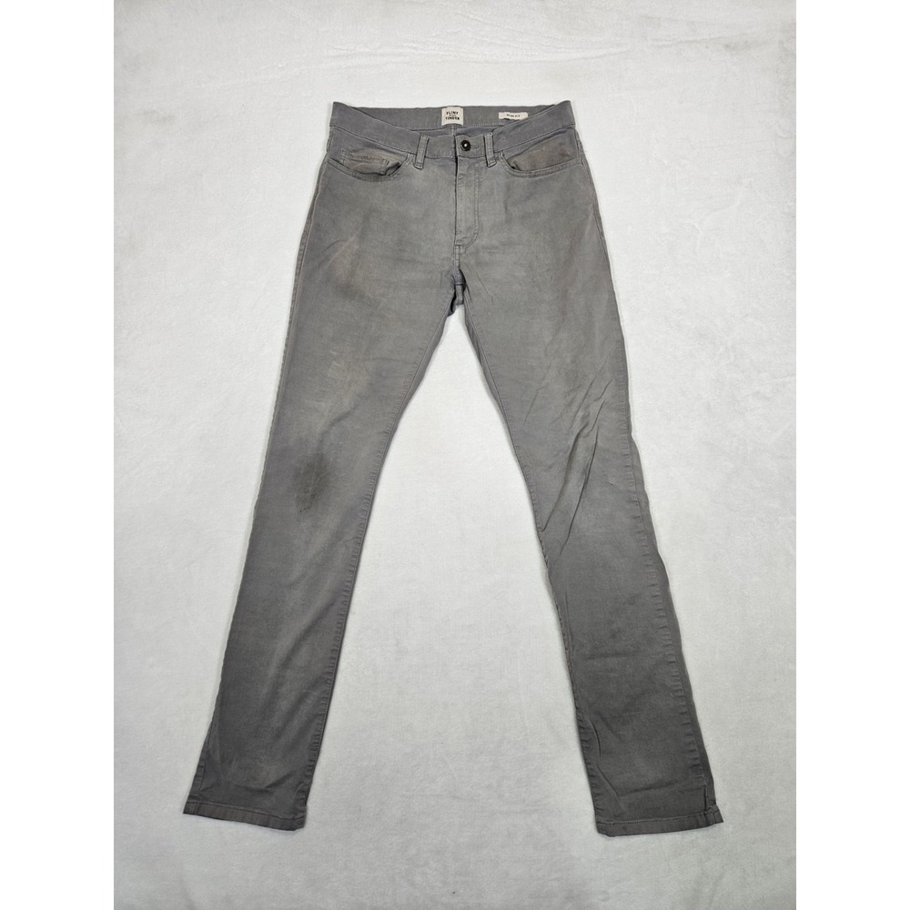 Flint and Tinder Slim Fit Chinos Pants Mens 32x33 Gray Casual Trousers - Picture 1 of 8